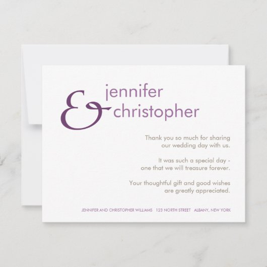 アンパーサンド:: サンキューカード (正面)