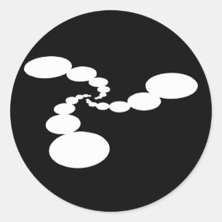 アンビエントアブストラクションCrop Circle光沢ステッカー ラウンドシール