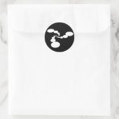 アンビエントアブストラクションSミステリーサークル光沢ステッカー ラウンドシール (バッグ)