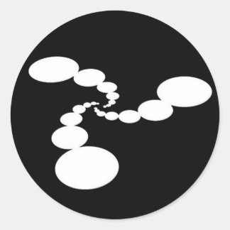 アンビエントアブストラクションSミステリーサークル光沢ステッカー ラウンドシール