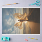 アンビエントウーマンを天使としてビーチデコページ 薄葉紙 (クラフト)