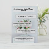 アンビエント ボケ ライト モダン ワイン グラス フォーマル 招待状 (スタンド正面)