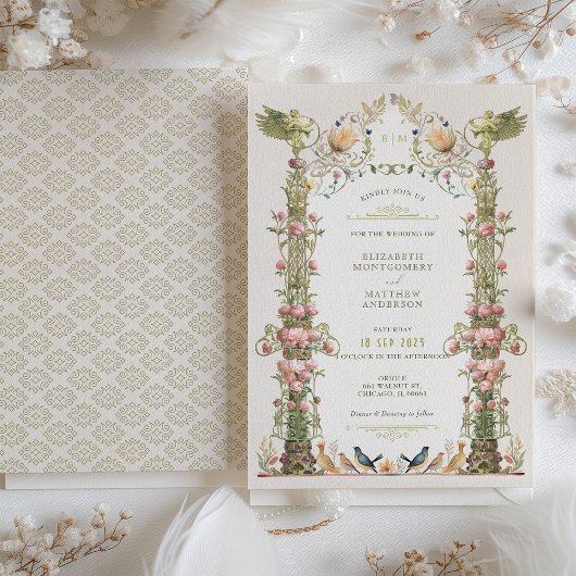アンビクトリアンゲリックガーデンフローラ結婚式招待状 招待状