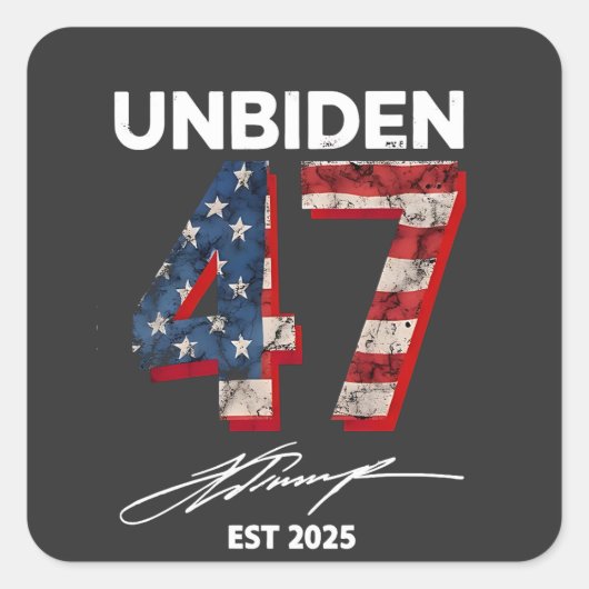 アンビデン47トランプEst.2025 7月4日 スクエアシール (正面)