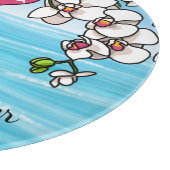 アンビナパーソナライズされたシャルトロピカルビーチラン カッティングボード (角)