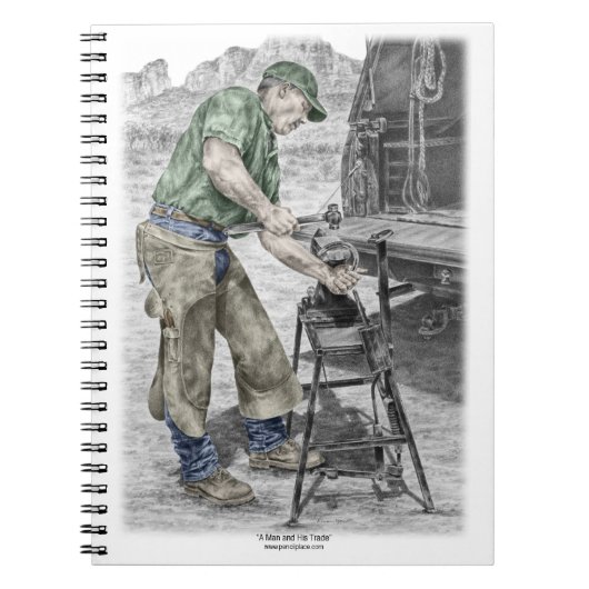 アンビルを使用したフライヤー鍛冶屋 ノートブック (正面)