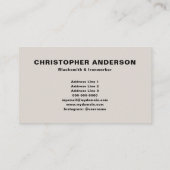 アンビル&ブラックスミス 名刺 (裏面)