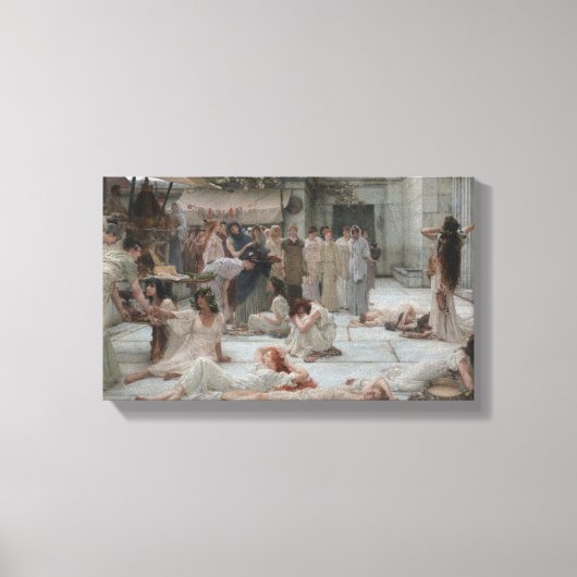 アンフィッサの女性（by Lawrence Alma-Ta浮腫） キャンバスプリント (正面)