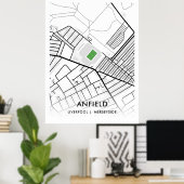 アンフィールドスタジアムホワイトポスター – Home of Liverpool ポスター (ホームオフィス)