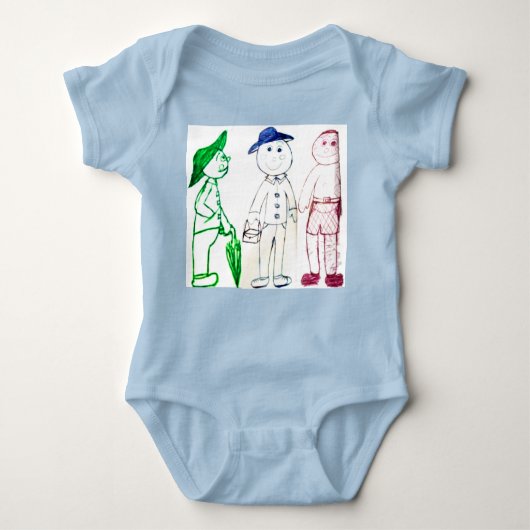 アンブレラさんと彼の2人の友達 ベビーボディスーツ (正面)