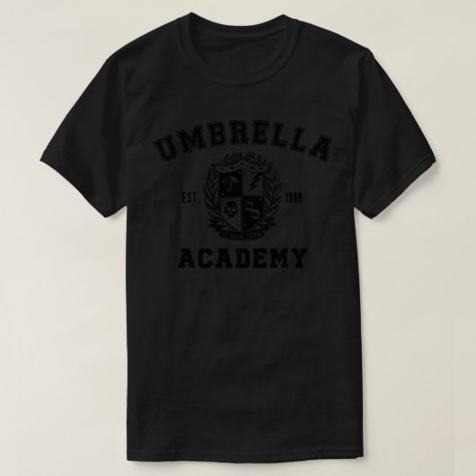 アンブレラアカデミーダークプリント Tシャツ (デザイン正面)