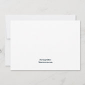 アンブレライエロー&ブルーベビーシャワー招待状 招待状 (裏面)