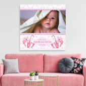 アンブレラテディベアポルカベビーキャンバスプリント キャンバスプリント (インサイチュ (リビング))