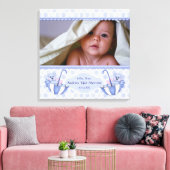 アンブレラテディベアポルカベビーキャンバスプリント キャンバスプリント (インサイチュ (リビング))