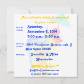 アンブレラドカラフルリンクカクテルパーティー 招待状 (裏面)