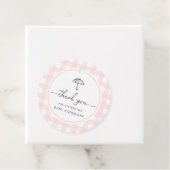 アンブレラピンクギンガムサンキューメッセージカード フェイバータグ (インサイチュ)