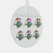 アンブレラフィッシュ ガラスオーナメント (正面右)