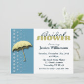 アンブレラブルー&イエローブライダルシャワー招待状 招待状 (スタンド正面)