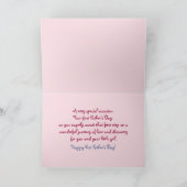 アンブレラベアーピンク – 父なる日 カード (内部)