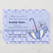 アンブレラベアーブルー – 招待状 (正面/裏面)