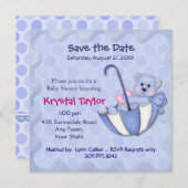 アンブレラベアーブルー – 招待状 (正面/裏面)