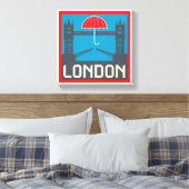 アンブレラ付きロンドンブリッジ キャンバスプリント (インサイチュ (寝室))
