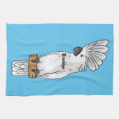 アンブレラ尾鳥漫画イラストレーション キッチンタオル (横)