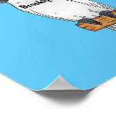 アンブレラ尾鳥漫画イラストレーション ポスター (角)