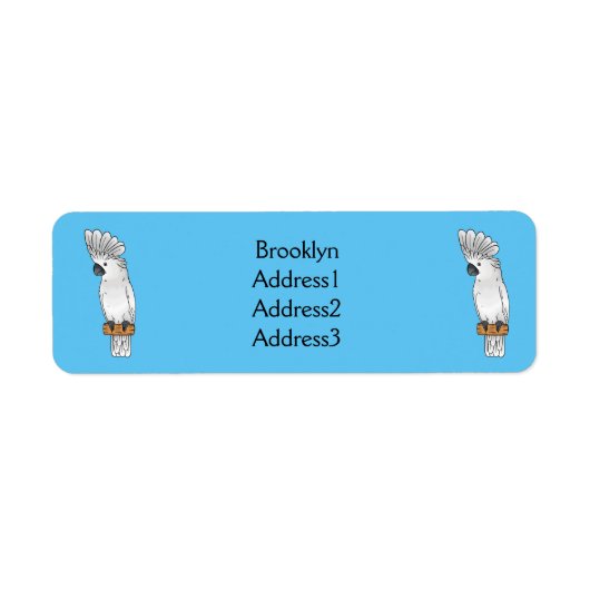 アンブレラ尾鳥漫画イラストレーション ラベル (正面)