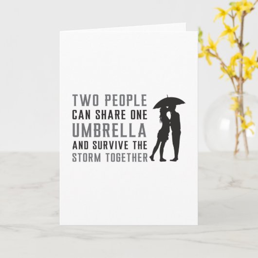 アンブレラ雨滴雨雲ウェザーギフトアイディア カード (黄色い花)