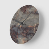 アンブロシアの装飾的な石-素晴らしく鮮やかな色 ラウンド壁時計 (傾斜)