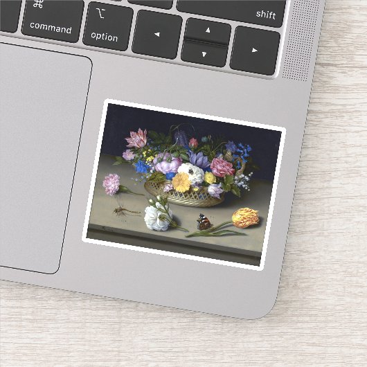 アンブロシウス・ボスシェアート長老の花の静物画 シール (詳細)