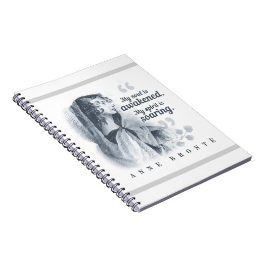 アンブロンテ引用文私の魂が目覚めている ノートブック (右側)