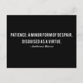 アンブローズバイエルス忍耐の定義引用文 ポストカード (正面)