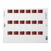 アンプの赤ギター ラベル (フルシート)