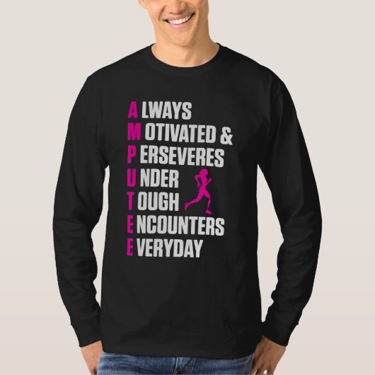 アンプティユーモア定義レッグアームのリカおもしろいバリ Tシャツ (正面)