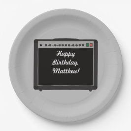 アンプパーソナライズされたロックアンドロールパーティー ペーパープレート