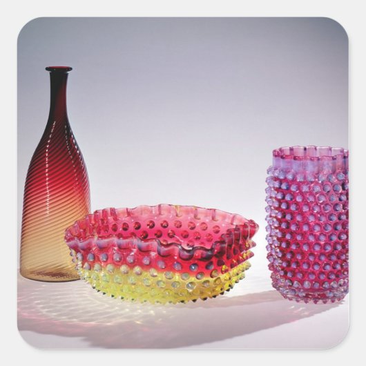 アンベリーナボトル、ニューイングランド・ガラス会社、1885 スクエアシール (正面)