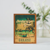 アンベルグリカイベリーズヴィンテージヤシの木お土産 ポストカード (スタンド正面)