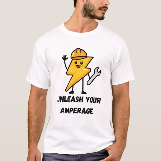 アンペアを解放せよ かわいい電気技師 エンジニア ギフト Tシャツ (正面)