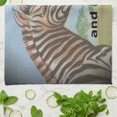 アンボセリのゼブラの肖像: サバンナの精霊 キッチンタオル (折り畳み)