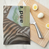 アンボセリのゼブラの肖像: サバンナの精霊 キッチンタオル (四つ折り)