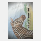 アンボセリのゼブラの肖像: サバンナの精霊 キッチンタオル (縦)