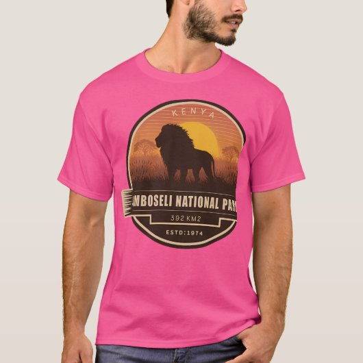 アンボセリ国立公園ケニア Tシャツ (正面)