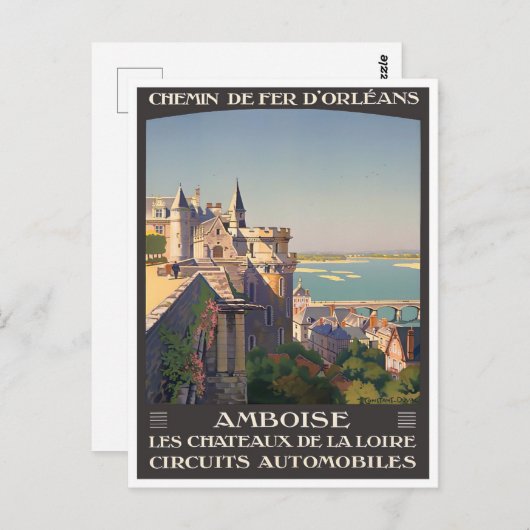 アンボワーズフランスヴィンテージ旅行はがき ポストカード (正面/裏面)