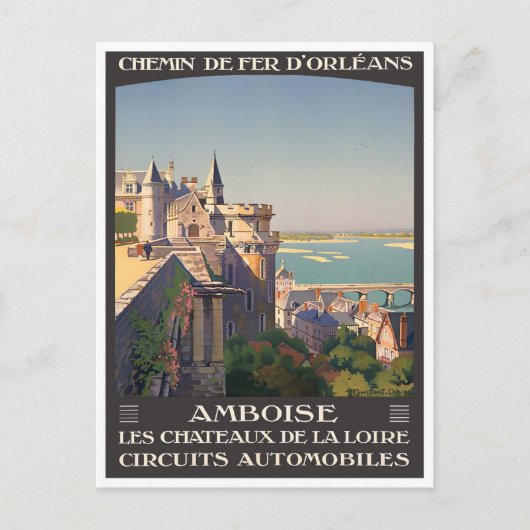 アンボワーズフランスヴィンテージ旅行はがき ポストカード (正面)