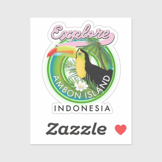 アンボンアイランドインドネシア旅行ロゴ シール (シート)
