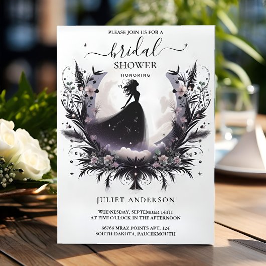 アンマジカルドリームミスティックスターズムーンブライダルシャワー 招待状