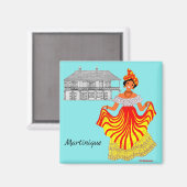 アンマルティニーク領アンティルフランセ マグネット (正面/裏面)