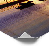 アンマー湖の夕焼け ポスター (角)